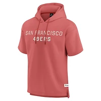 Men's Fanatics Red San Francisco 49ers Elements Future Ground Lettering Short Sleeve Pullover Hoodie