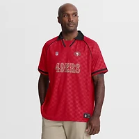 Polo raglan à col en V Homerun des 49ers de San Francisco, écarlate et noir, la marque Fanatics, pour homme