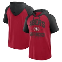 Men's Fanatics Scarlet/Black San Francisco 49ers Prime Short Sleeve Pullover Hoodie