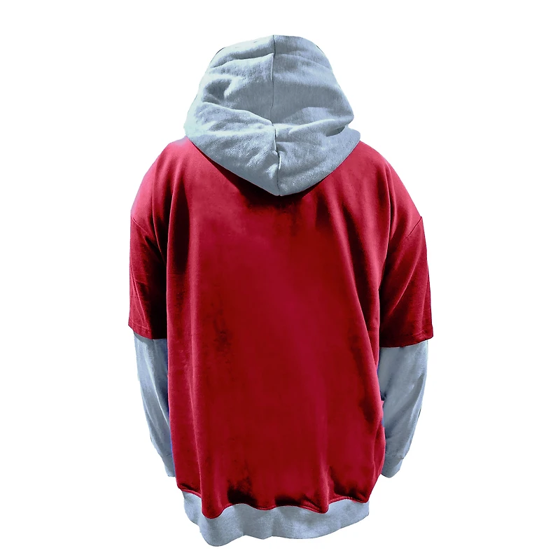 Sweat à capuche Fanatics pour homme, couleur écarlate/gris chiné, taille grande et grande, des 49ers de San Francisco.