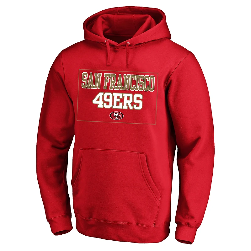 Men's Fanatics  Scarlet San Francisco 49ers Big & Tall Fleece Hoodie