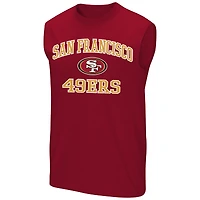 Men's Fanatics  Scarlet San Francisco 49ers Big & Tall Hart Soul Muscle Tank Top