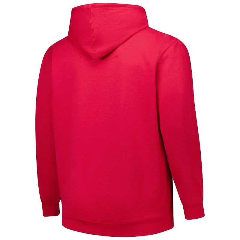 Men's Fanatics  Scarlet San Francisco 49ers Big & Tall Sleeve Hit Full-Zip Hoodie