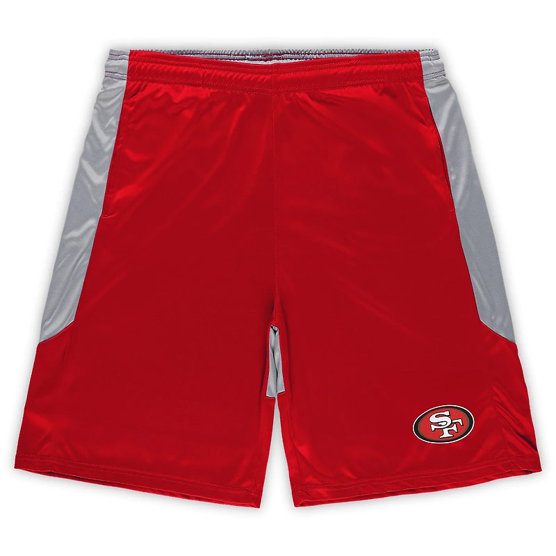 Men's Fanatics Scarlet San Francisco 49ers Big & Tall Team Logo Shorts