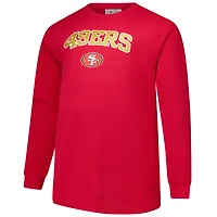 Men's Fanatics Scarlet San Francisco 49ers Big & Tall Thermal Long Sleeve T-Shirt