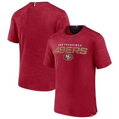 T-shirt Fanatics Scarlet San Francisco 49ers Defender Evo pour hommes