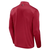 Veste à manches longues et fermeture éclair quart de tour Fanatics Scarlet San Francisco 49ers Defender pour homme
