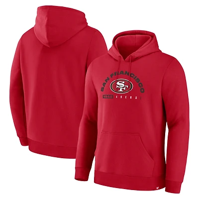 Sweat à capuche Fanatics Scarlet pour homme, motif héritage du retard de jeu des San Francisco 49ers
