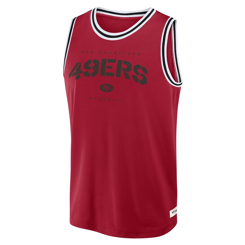 Débardeur Fanatics Scarlet pour homme San Francisco 49ers Elements Future Ground Jersey