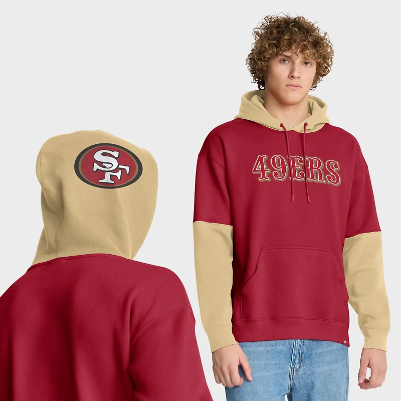 Men's Fanatics Scarlet San Francisco 49ers Helmet Pullover Hoodie