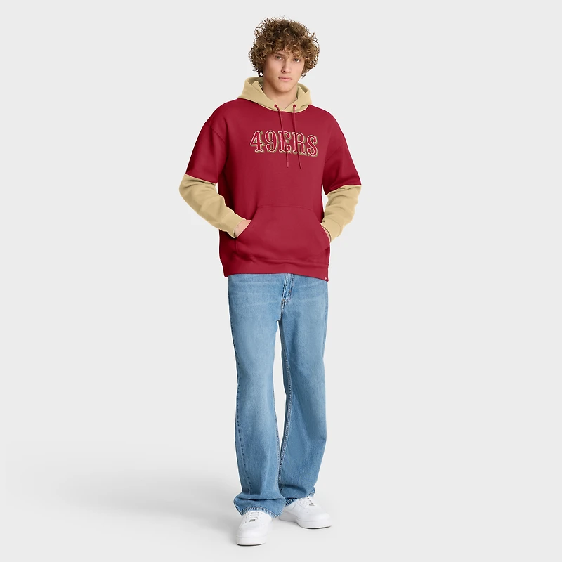 Sweat à capuche Fanatics Scarlet pour homme avec logo casque des San Francisco 49ers