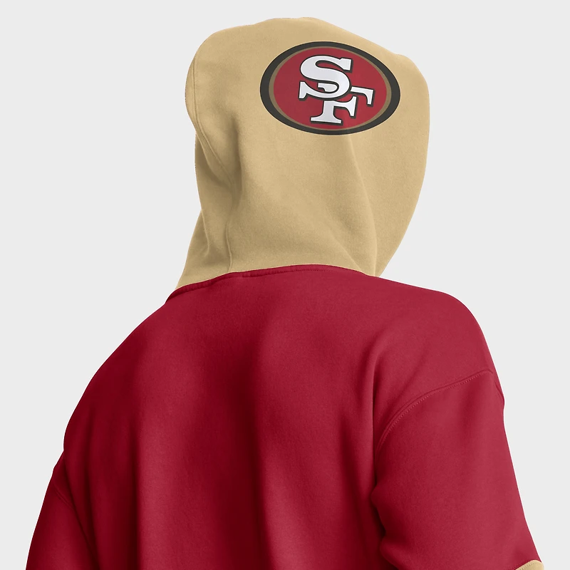 Men's Fanatics Scarlet San Francisco 49ers Helmet Pullover Hoodie