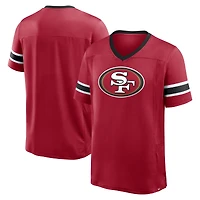 T-shirt col V premium Hashmark Fanatics Scarlet San Francisco 49ers Hometown pour homme