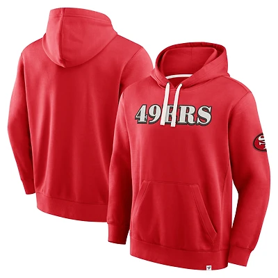 Men's Fanatics Scarlet San Francisco 49ers New Horizons Heritage Pullover Hoodie
