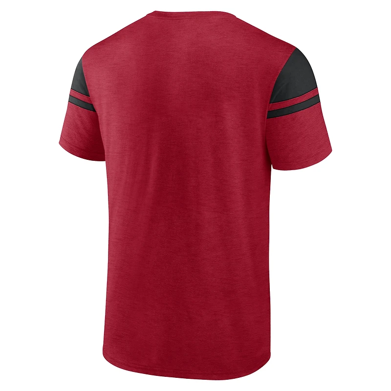 T-shirt Fanatics Scarlet San Francisco 49ers Old School Play Slub pour hommes