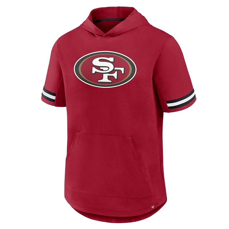T-shirt à capuche manches courtes Fanatics Scarlet San Francisco 49ers Optimal Play pour homme
