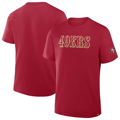 T-shirt Fanatics Scarlet pour homme, Option Route Legacy, San Francisco 49ers