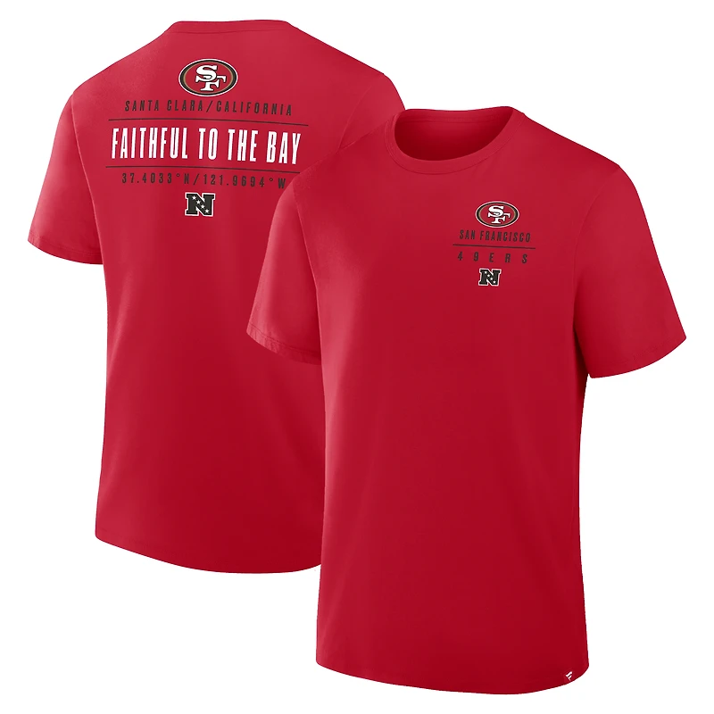 Men's Fanatics Scarlet San Francisco 49ers Passing Pocket Legacy T-Shirt
