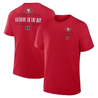Men's Fanatics Scarlet San Francisco 49ers Passing Pocket Legacy T-Shirt