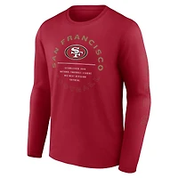 T-shirt à manches longues Fanatics Scarlet San Francisco 49ers Stat Sheet pour hommes