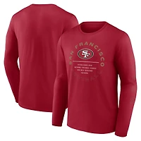 T-shirt à manches longues Fanatics Scarlet San Francisco 49ers Stat Sheet pour hommes