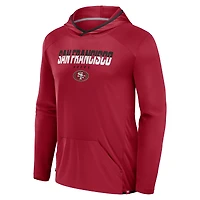T-shirt à manches longues et capuche transitionnelle Fanatics Scarlet San Francisco 49ers pour hommes