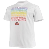 T-shirt blanc Fanatics pour hommes des 49ers de San Francisco Big & Tall City Pride