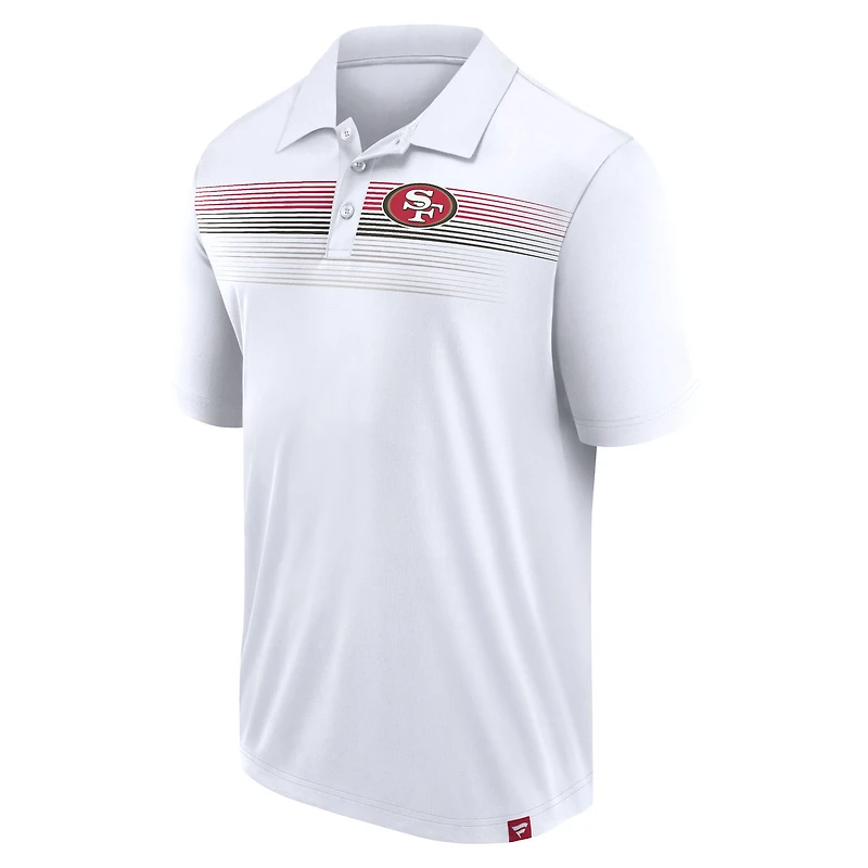 Polo sublimé blanc grand et Fanatics pour hommes des 49ers de San Francisco