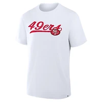 T-shirt Fanatics blanc pour homme, Fluid Motion Legacy des San Francisco 49ers