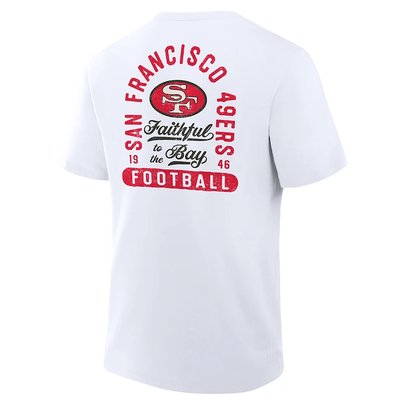 T-shirt Fanatics blanc pour homme, Fluid Motion Legacy des San Francisco 49ers