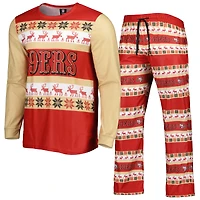 Ensemble de pyjama moche FOCO Scarlet San Francisco 49ers pour homme