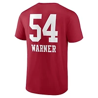 Men's Fred Warner Scarlet San Francisco 49ers Team Wordmark Name & Number T-Shirt