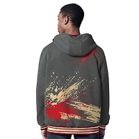 Veste à capuche réversible fermeture éclair intégrale G-III Sports by Carl Banks pour homme, couleur écarlate/anthracite, des 49ers de San Francisco.