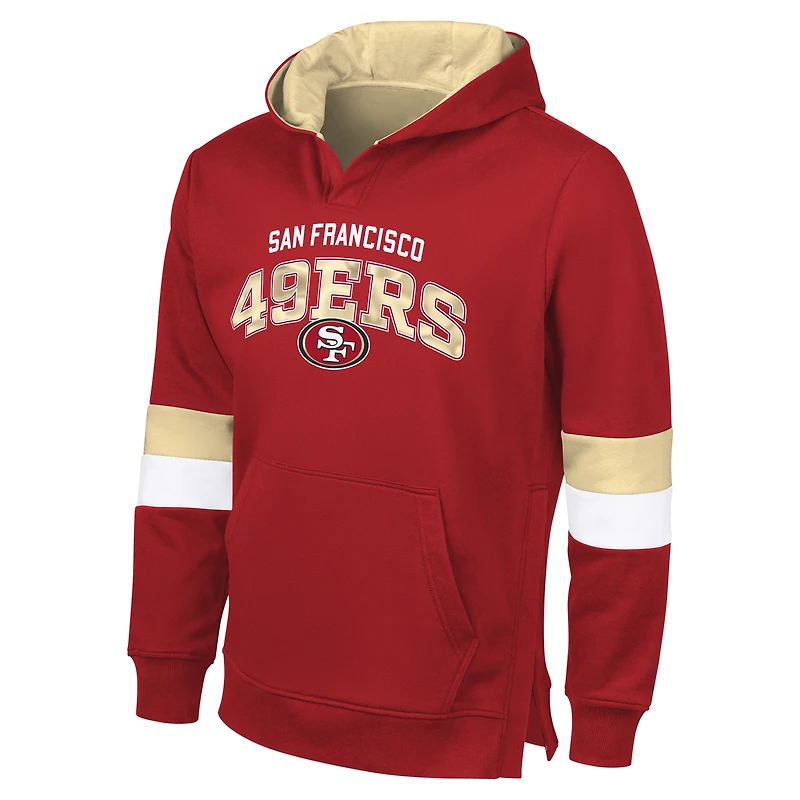 Sweat à capuche adaptatif G-III Sports by Carl Banks pour homme, couleur écarlate/doré, San Francisco 49ers