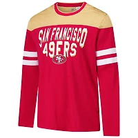 T-shirt à manches longues adaptatif G-III Sports by Carl Banks pour homme, couleur écarlate/doré, des 49ers de San Francisco