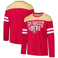 Men's G-III Sports by Carl Banks Scarlet/Gold San Francisco 49ers Adaptive Hail Mary Long Sleeve T-Shirt