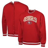 Men's G-III Sports by Carl Banks Scarlet San Francisco 49ers Adaptive Blocker Fleece Pullover Sweatshirt