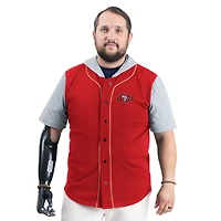 Haut boutonné magnétique adaptatif G-III Sports by Carl Banks Scarlet San Francisco 49ers pour homme