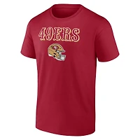 T-shirt pour homme George Kittle Scarlet avec nom et numéro de l'équipe des 49ers San Francisco