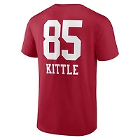 Men's George Kittle Scarlet San Francisco 49ers Team Wordmark Name & Number T-Shirt