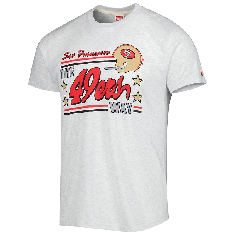 T-shirt à trois mélanges Hyper Local Hommage Ash San Francisco 49ers pour homme
