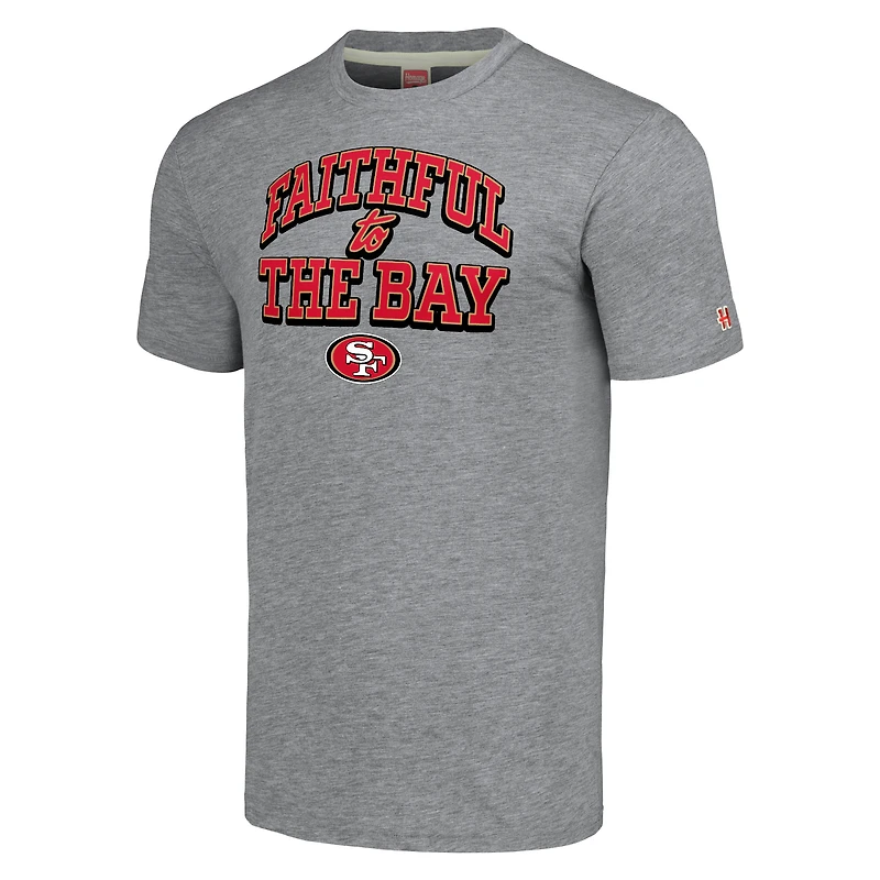 T-shirt Tri-Blend Hyper Local gris Hommage pour hommes des San Francisco 49ers