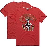 Men's Homage Scarlet San Francisco 49ers NFL x Grateful Dead Tri-Blend T-Shirt