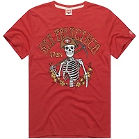 Men's Homage Scarlet San Francisco 49ers NFL x Grateful Dead Tri-Blend T-Shirt