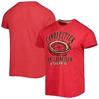 T-shirt triple mélange Hommage Scarlet San Francisco 49ers Stadium pour homme