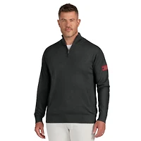 Pull zippé à quart de zip San Francisco 49ers noir J. Palmer pour homme