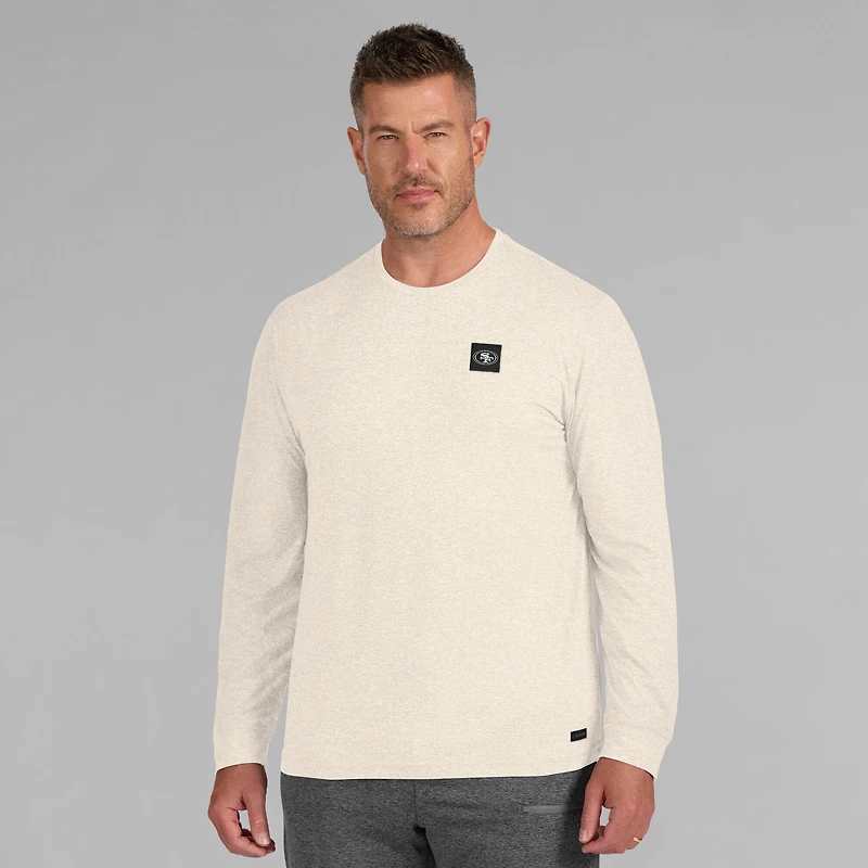 T-shirt à manches longues pour homme J. Palmer Cream San Francisco 49ers Four Down