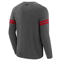 Men's J. Palmer Dark Heather Gray San Francisco 49ers Players Lounge Raglan Tri-Blend Sweatshirt