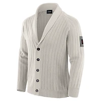 Men's J. Palmer Gray San Francisco 49ers The Playmaker Cardigan Raglan Sweater