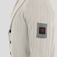 Men's J. Palmer Gray San Francisco 49ers The Playmaker Cardigan Raglan Sweater
